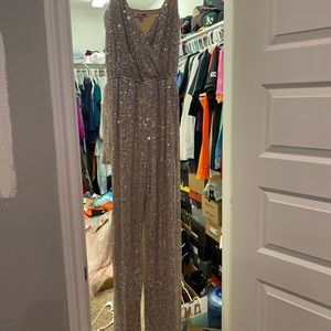 Silver Sequin Jumpsuit
